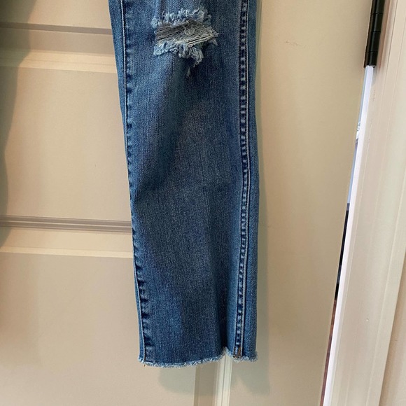 J Crew Vintage Straight Raw Hem Denim Blue Jeans Size 26 - Picture 2 of 4